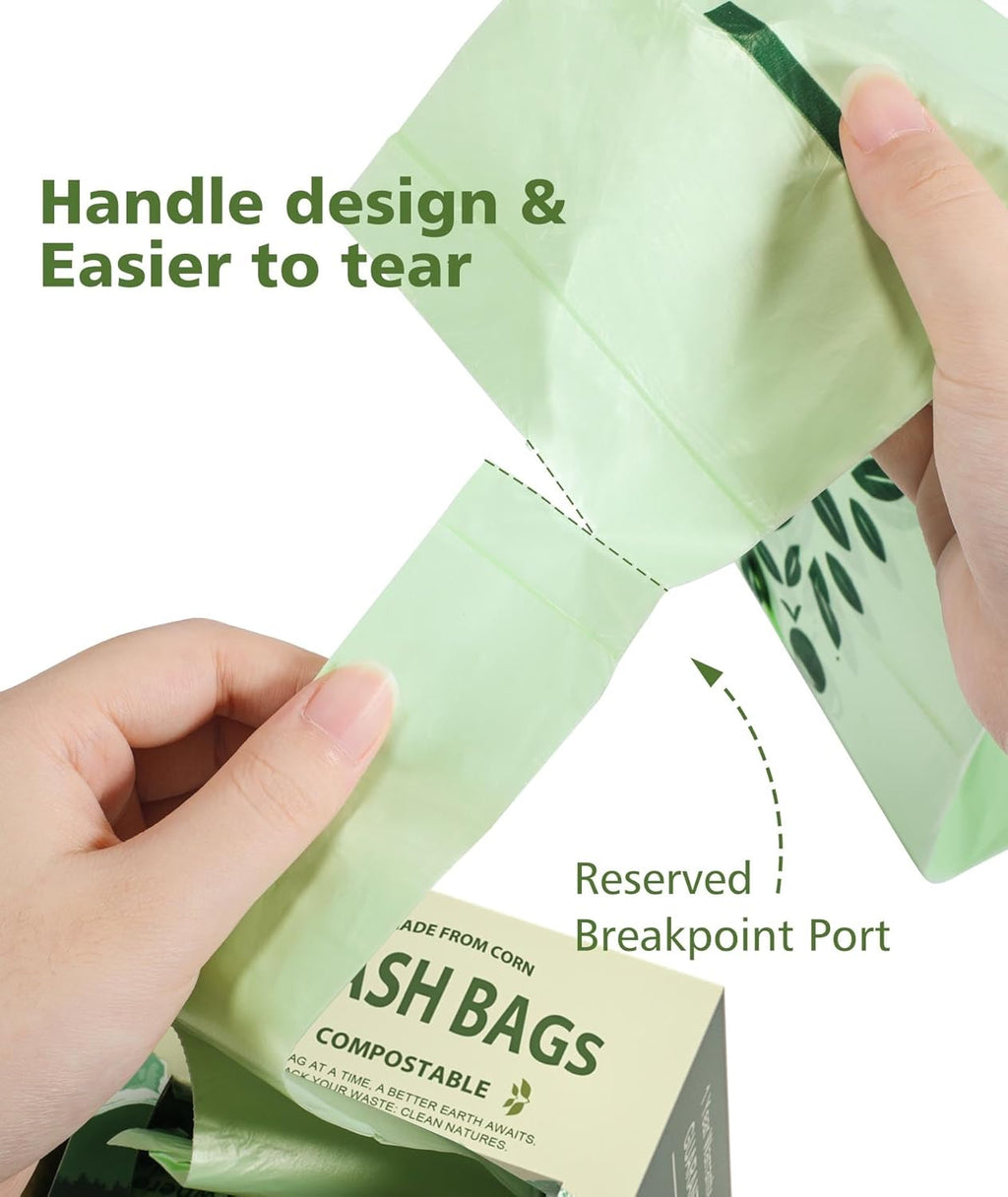 1.6 Gal Small Compost Bags for Countertop Bin with Handle Tie, AYOTEE Composting Bags for Kitchen