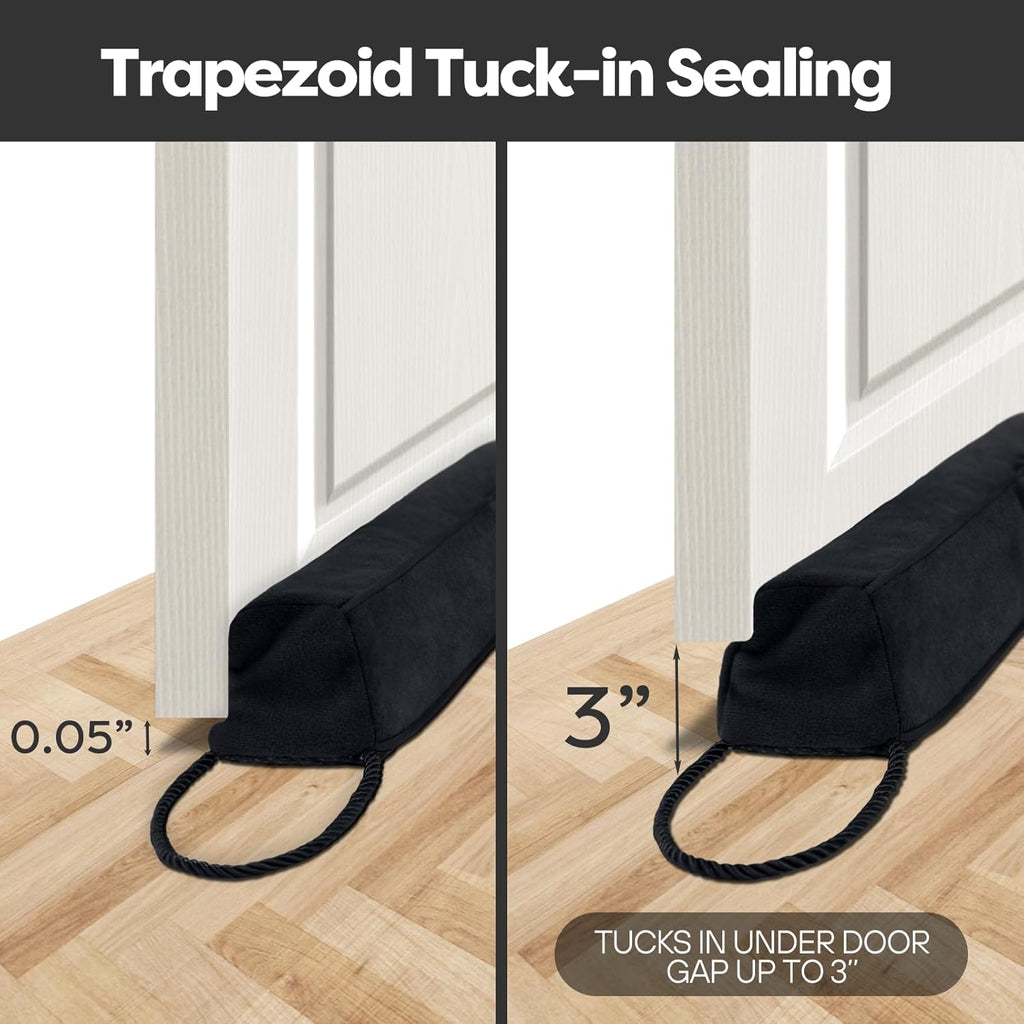 Weighted Door Draft Stopper for Front Door, Easy to Use Heavy 36 inch Door Bottom Winter Cold Air