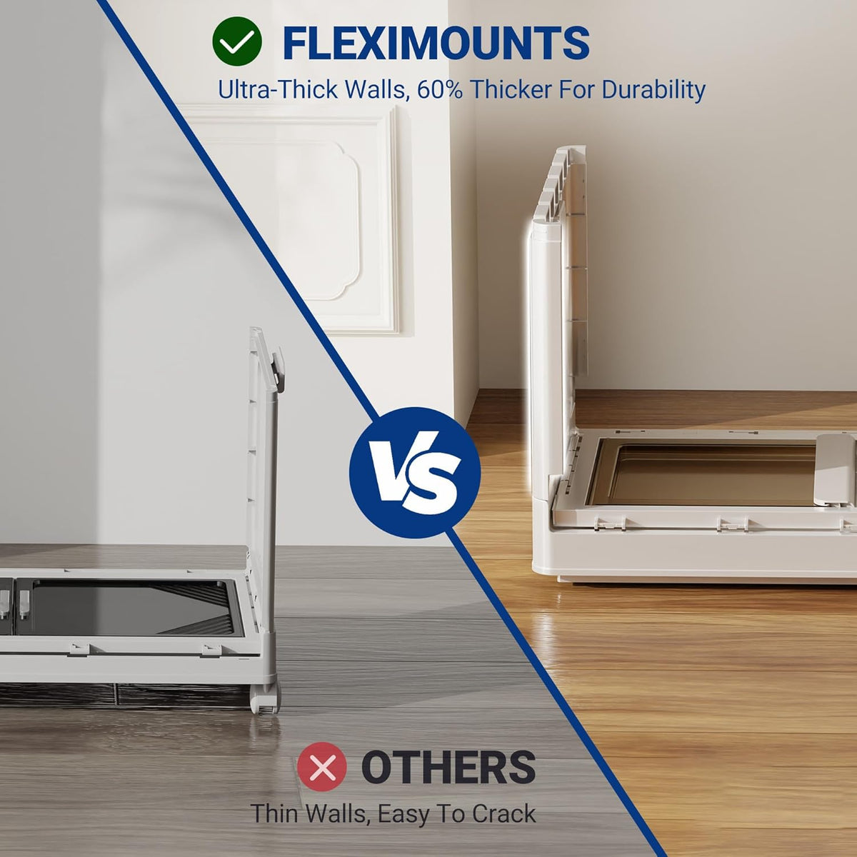 FLEXIMOUNTS 152 QT Stackable Storage Bins With Lids, Collapsible Plastic Storage Bins, Closet