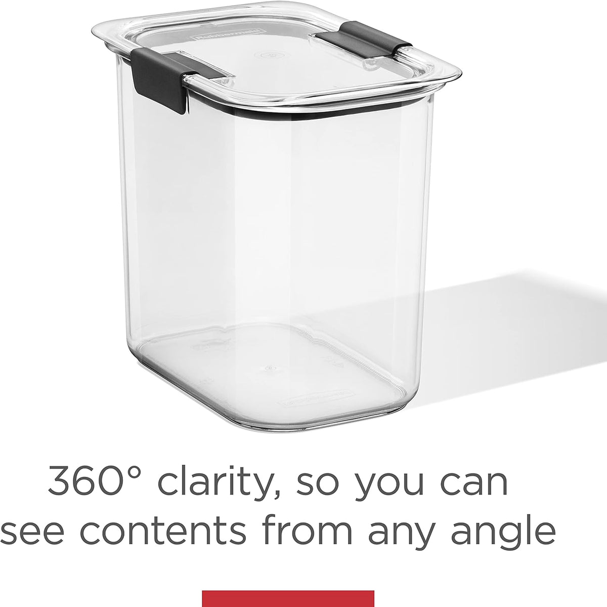 Rubbermaid Brilliance Pantry Airtight Food Storage Container, BPA-Free 7.8 Cup, Ideal for Brown