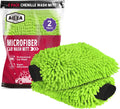 AIDEA Car Wash Mitt Microfiber, 2PK-Scratch-Free& Lint-Free, Premium Chenille Microfiber Wash