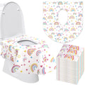 50 Packs Disposable Toilet Seat Covers Extra Large Individually Wrapped for Kids and Adults