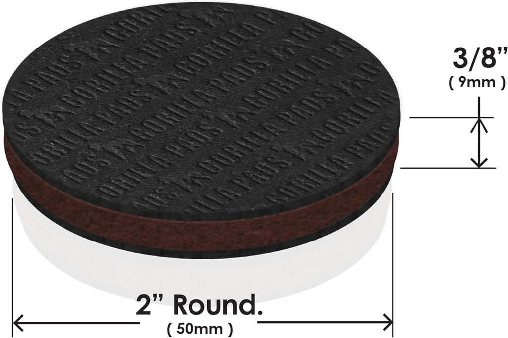 Slipstick GorillaPads CB144 Non Slip Furniture Pads/Grippers (Set of 8) Furniture Feet Floor