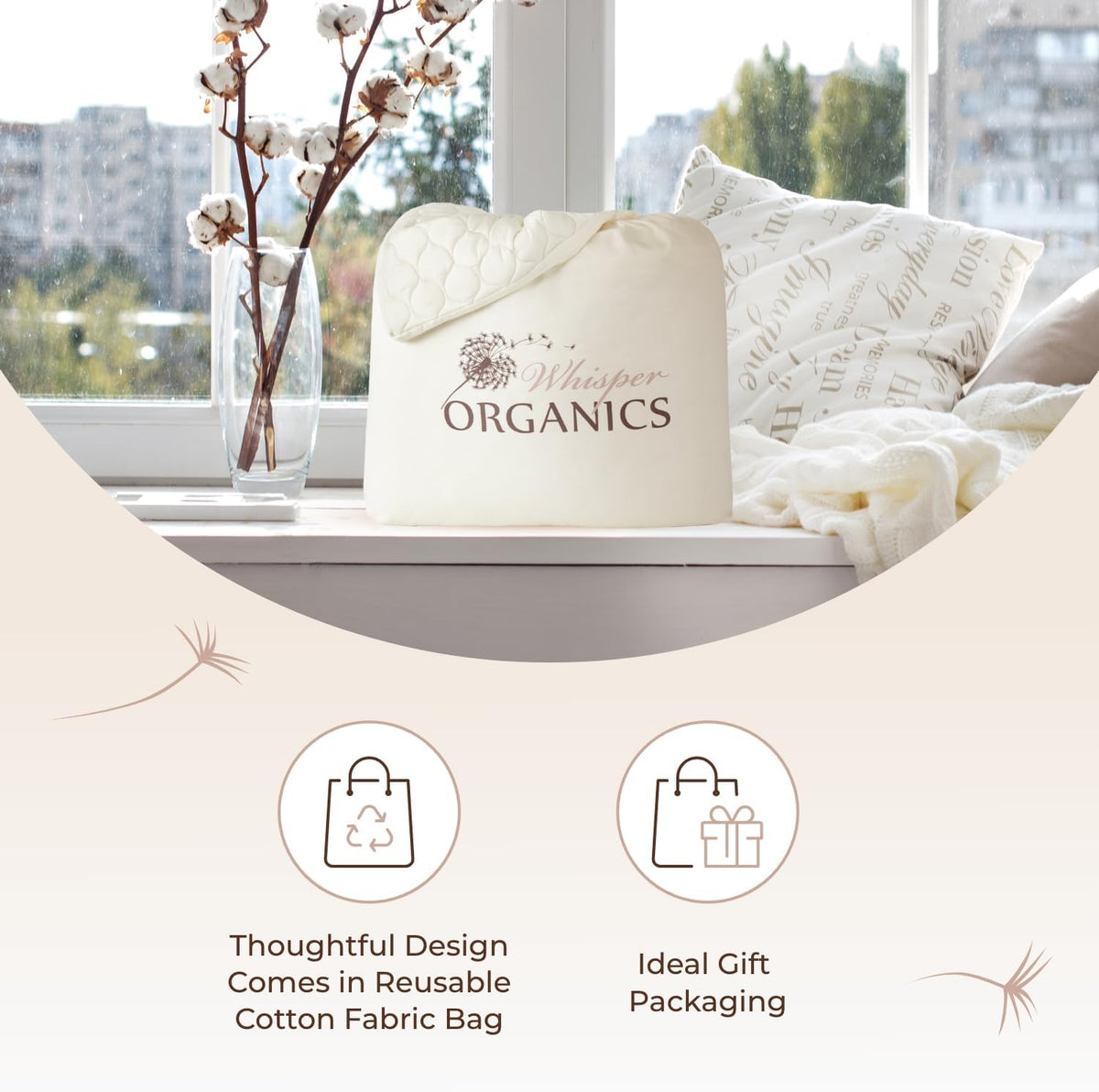 100% Cotton Organic Mattress Pad - Breathable & Cooling Mattress Protector Full Size - Premium