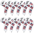 US Flag Golf Iron Covers Headcovers - 10pcs Patriotism Golf Club Covers for Irons - White Synthetic