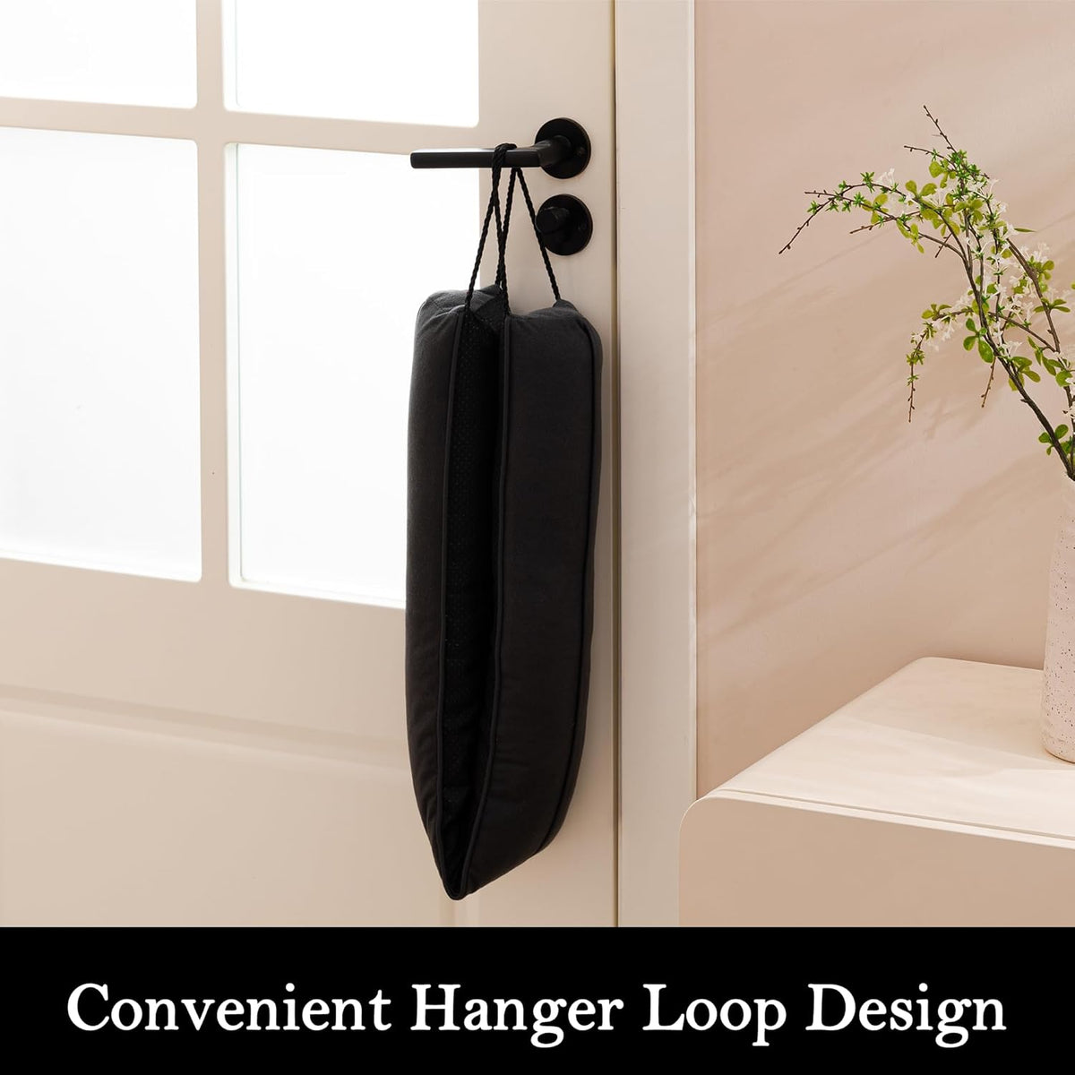 Sunolga 30" Door Draft Stopper Blocks Hot and Cold Air with Removable Washable Cover for Gaps Up to