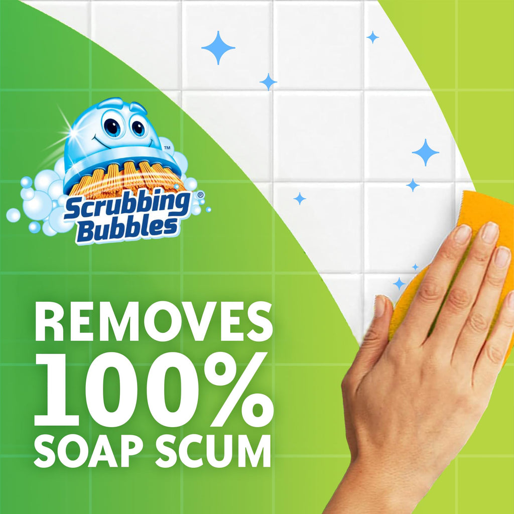 Scrubbing Bubbles Bathroom and Shower Cleaner Disinfectant Spray, Bathroom Grime Fighter, Citrus