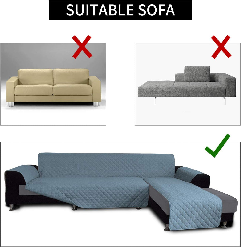 Easy-Going L Shape Sofa Slipcover Sectional Couch Cover - Reversible Chaise Lounge Furniture