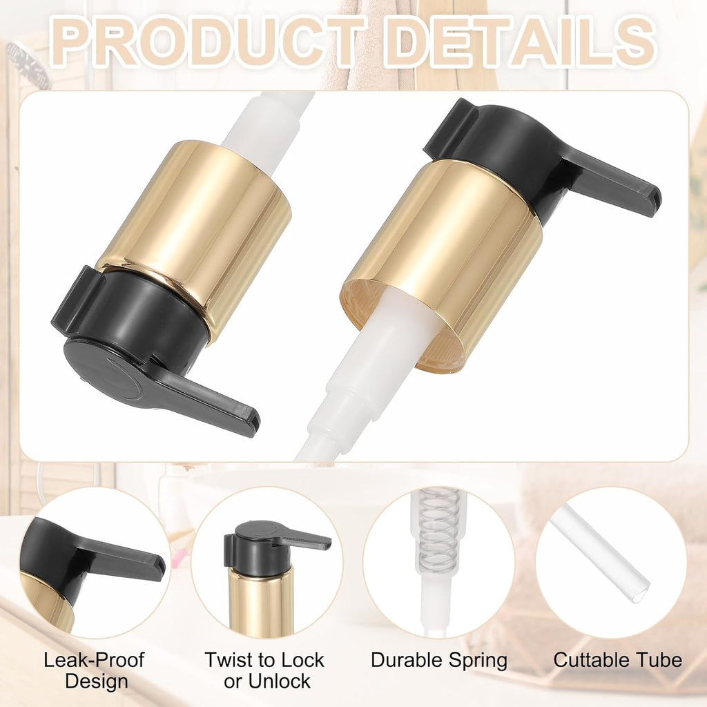 uxcell 2 Pcs Soap Dispenser Pump Heads, Hand Soap Dispensers Top Pumps Replacement Clip-on Pumphead