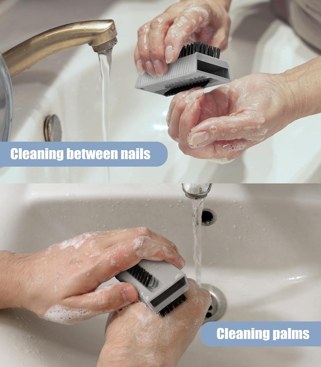 Nail Brush for Cleaning Fingernails, 2Pack Heavy Duty Nail Brushes Remove Dirt and Paint Fingernail