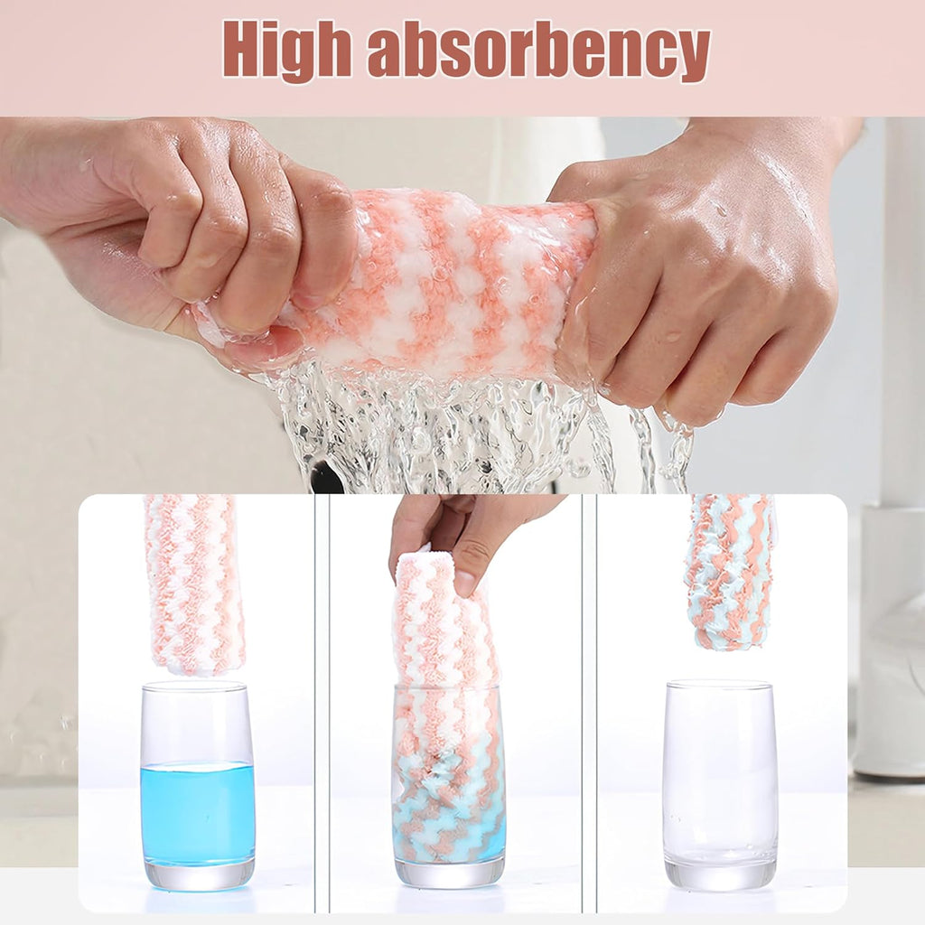 Microfiber Cleaning Cloth,12 Pack 12"x12" Dish Towels for Kitchen,Fast Drying Dish Rags for Washing