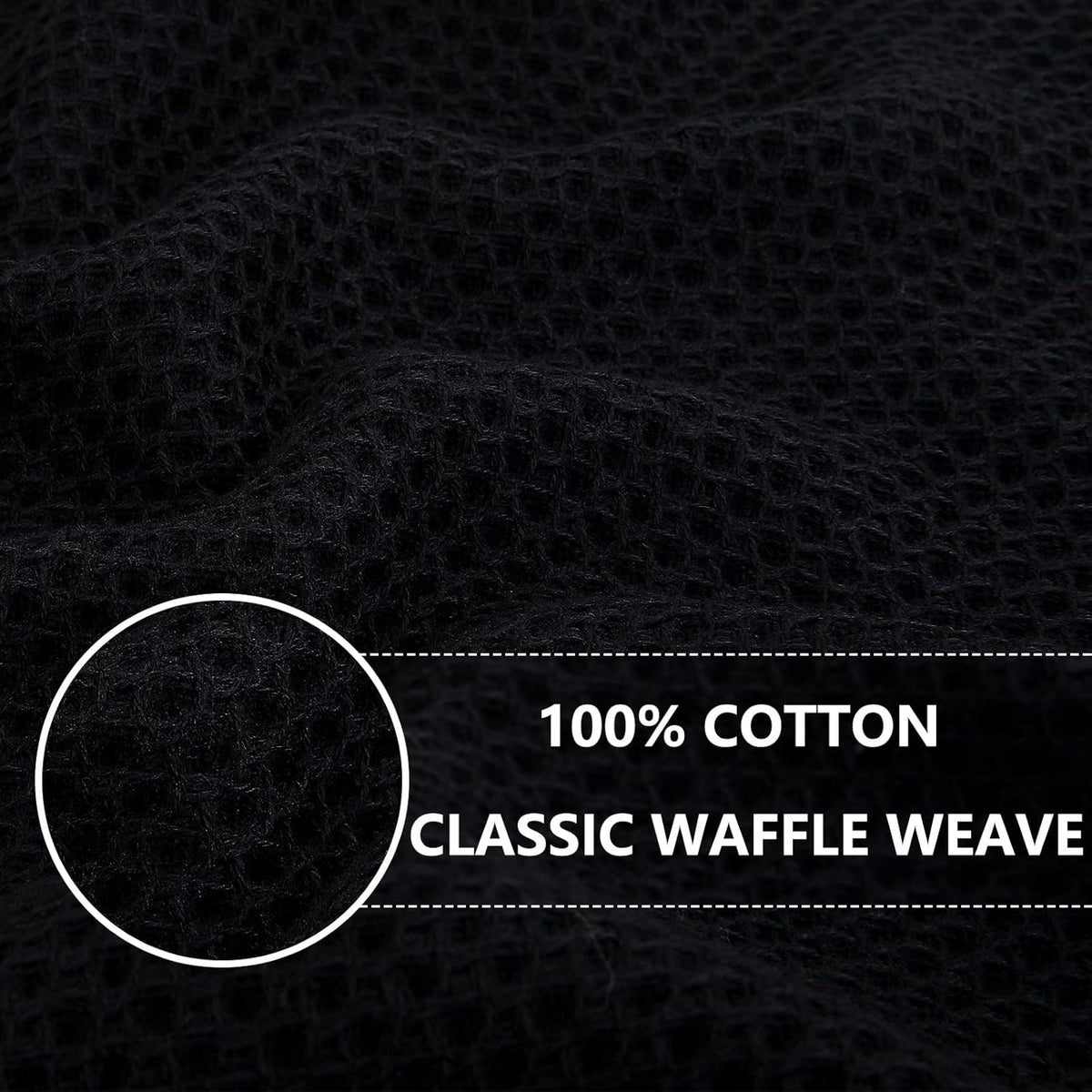 Homaxy 100% Cotton Waffle Weave Kitchen Dish Cloths, Ultra Soft Absorbent Quick Drying Dish Towels