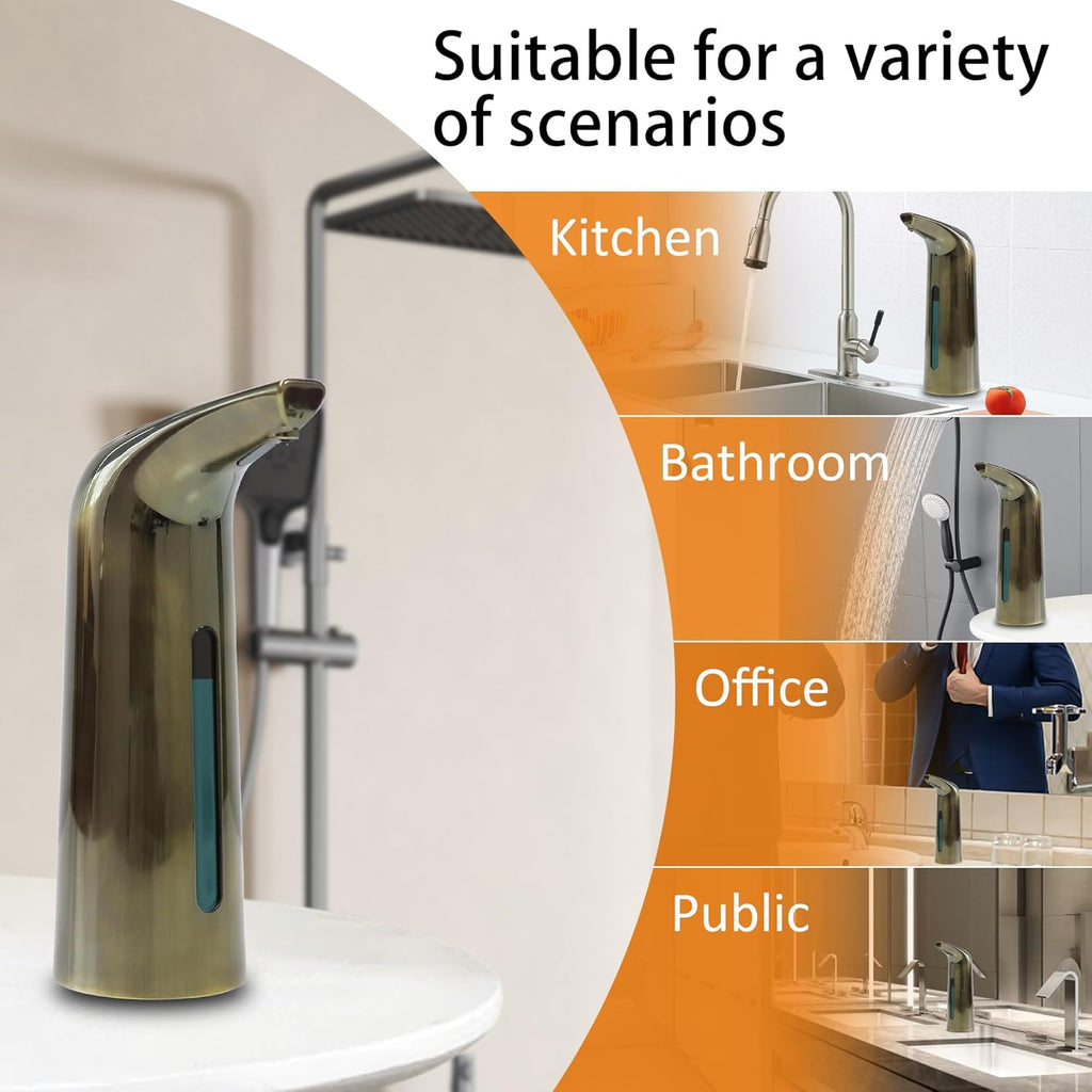 Automatic Liquid Soap Dispenser Touchless,400ML Modern Dish Soap Dispenser with Sensor,4 Gear