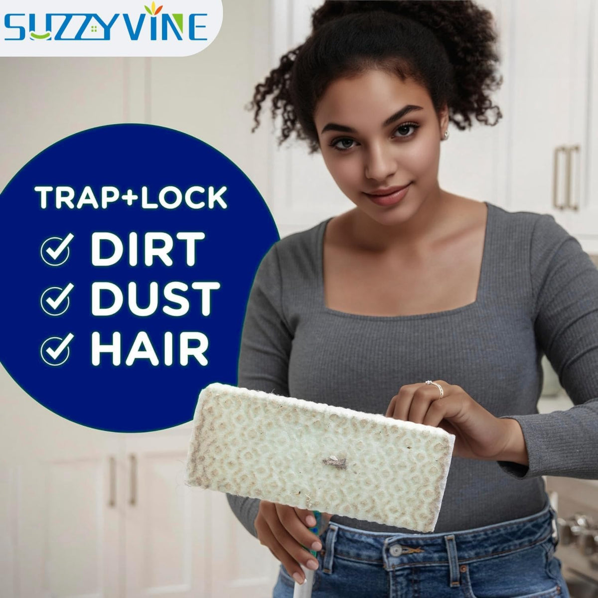 SUZZYVINE Dry Pads Refills 240 Count Dry Mop Refills for Floor Mopping and Cleaning, Dry Sweeping