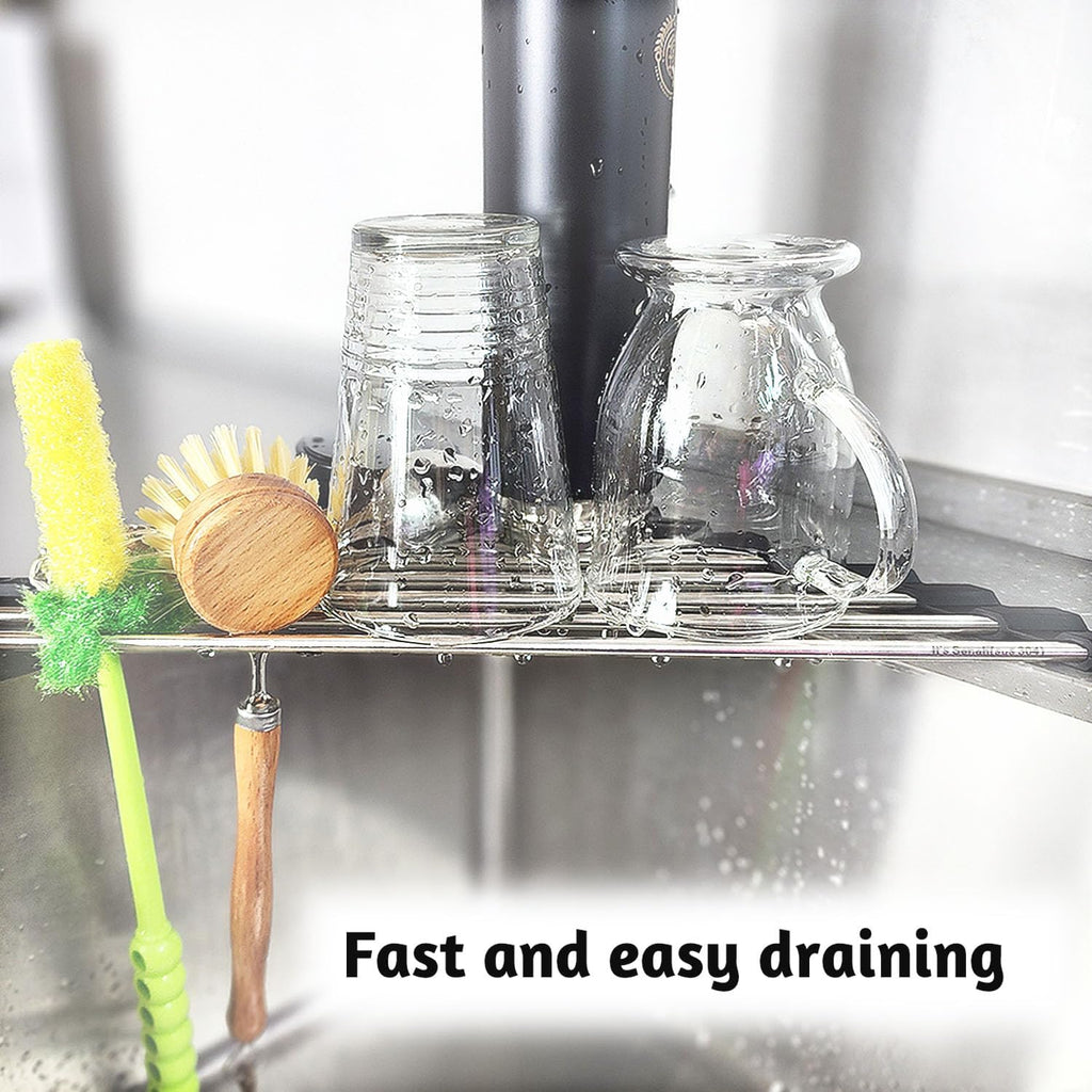 Roll Up Sponge Holder for Counter, Sink Organizer for Kitchen, Bathroom, Laundry Room