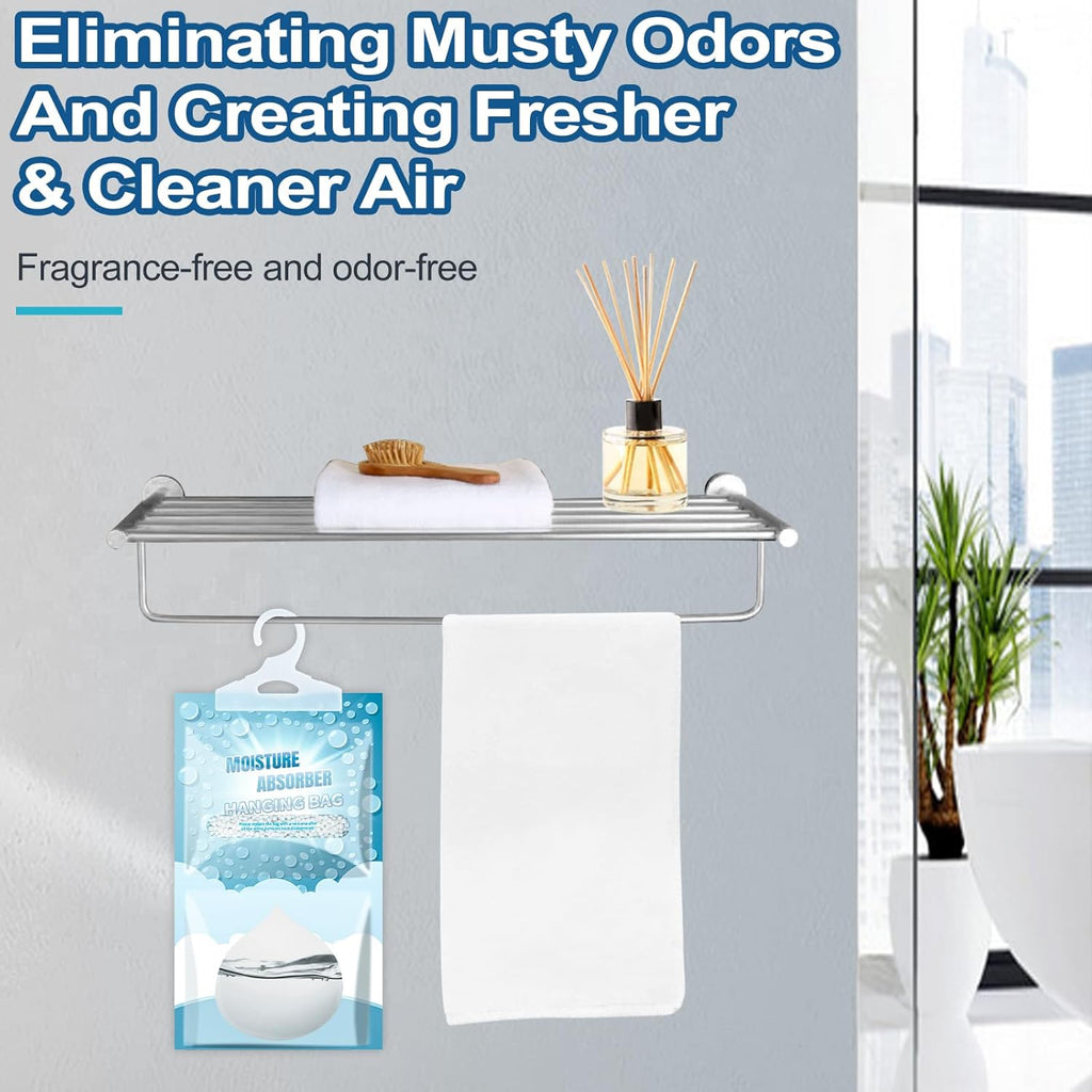 20 Pack Hanging Moisture Absorbers - Fagrance Free Dehumidifier Bags, 8.11 OZ/Pack, Removes