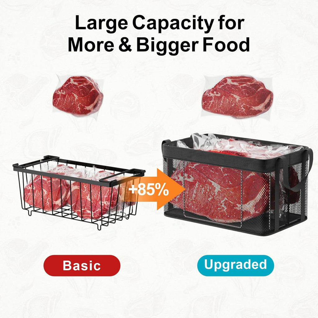 iSPECLE Deep Freezer Organizer Bins - 4 Pack Large Stackable Freezer Organizer Bins for 5 to 7