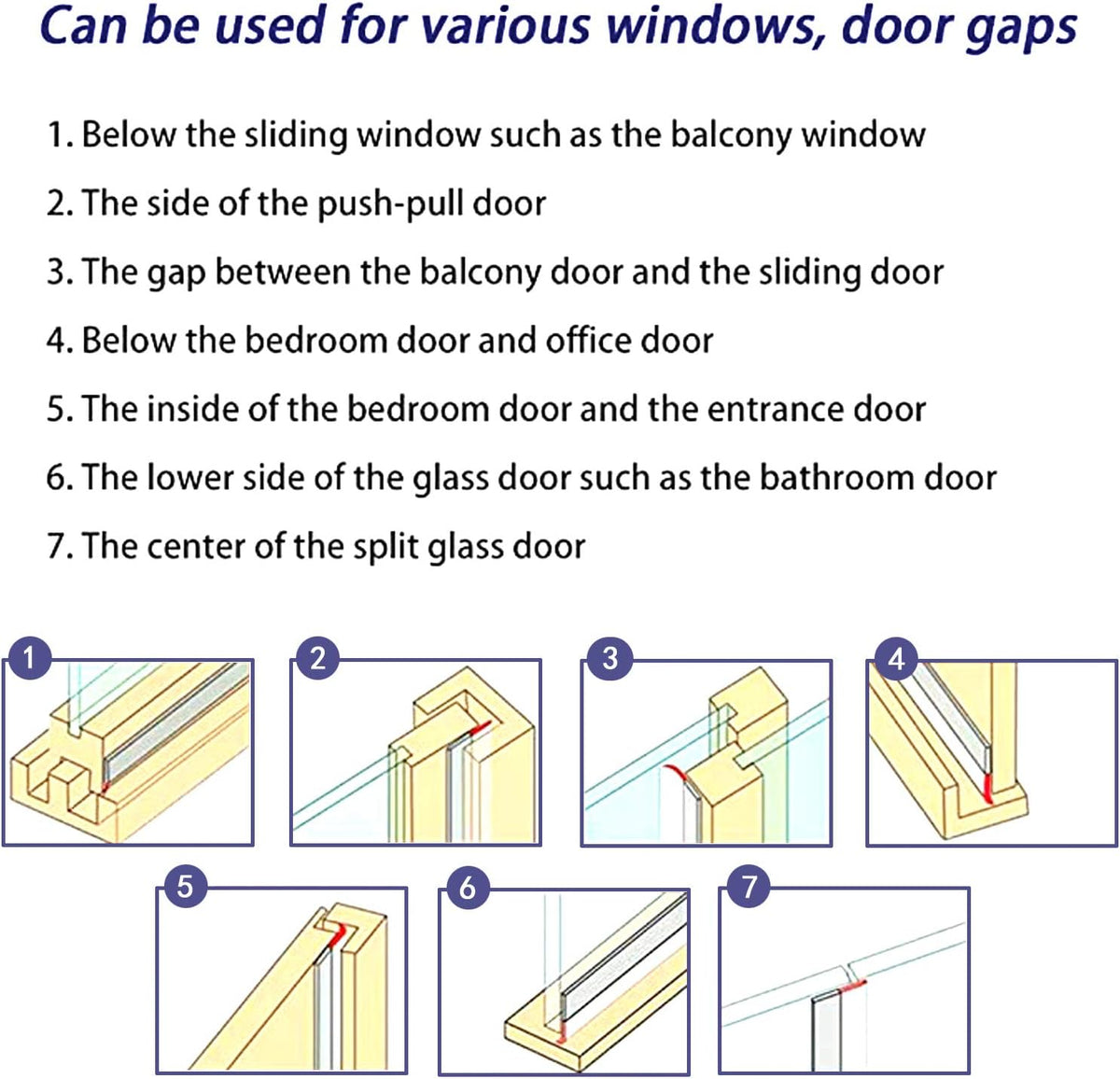 TAROSE Weather Stripping, Silicone Door Seal Strip Door, Window, Transparent 16 Feet Long (Width