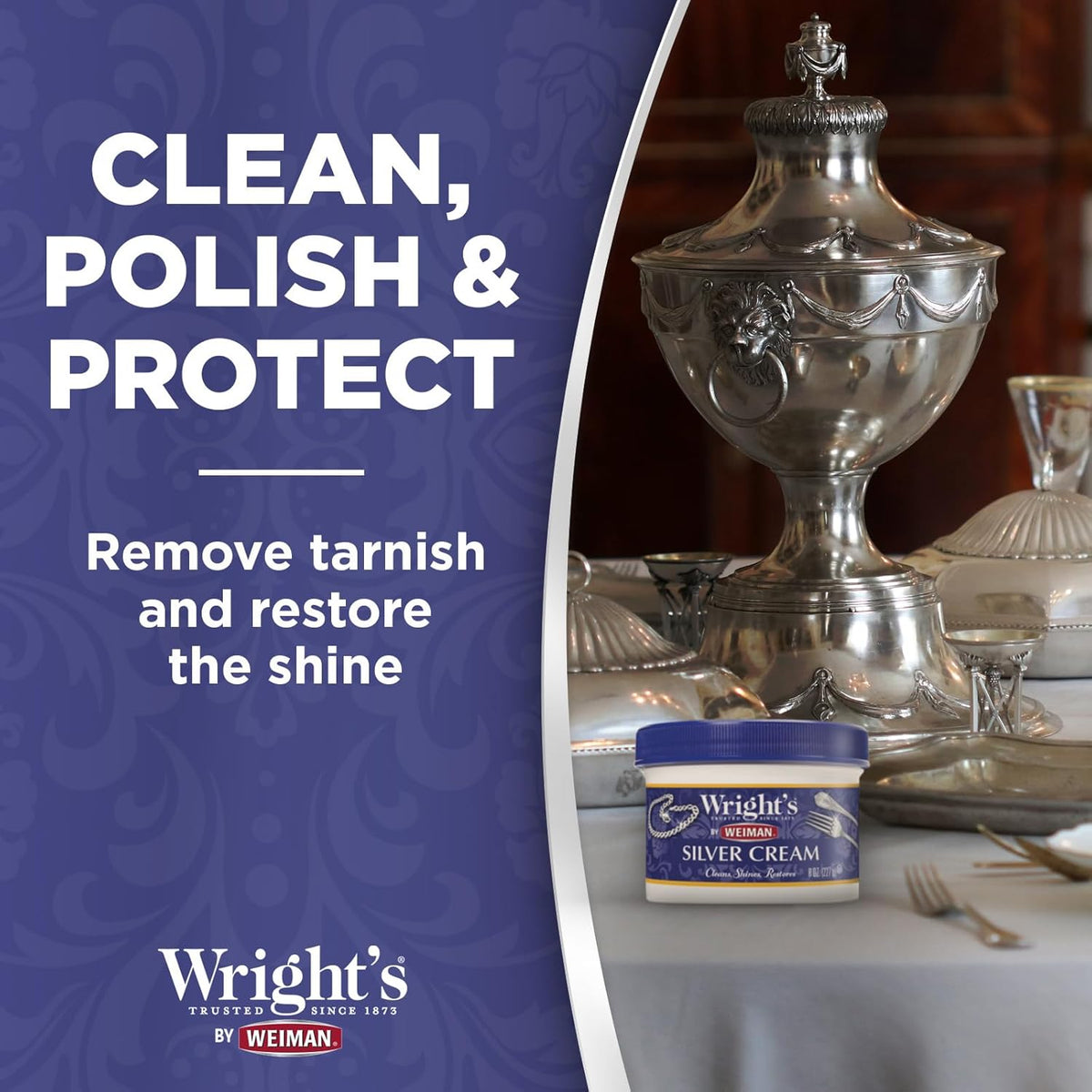Wright's Silver and Copper Cleaner and Polish - 8 Ounce Each - Premium Metal Polish Silver Copper