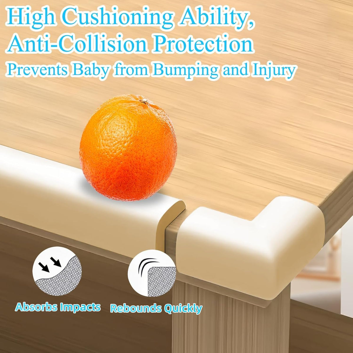 Baby Proofing Edge Corner Protector,1Roll L-Shape Soft Cabinet Door Bumper Corner Strip,8 Furniture