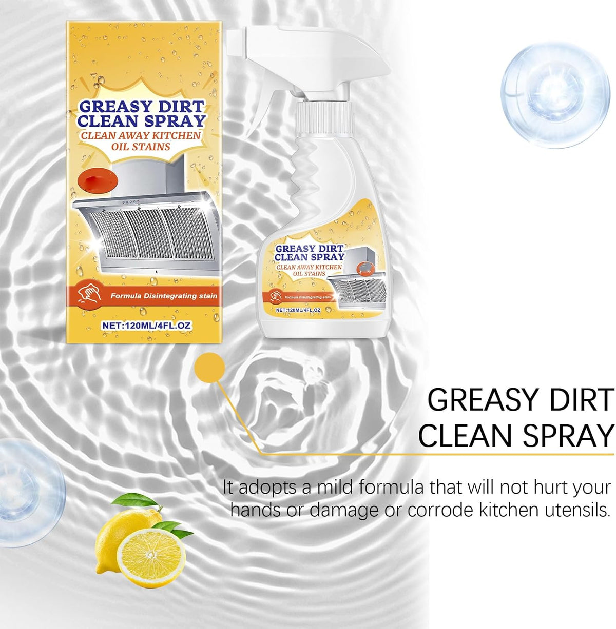 Multifunctional Powerful Kitchen Foam Cleaner, Rotateepic Foam Cleaner, Greasy Dirt Clean Spray