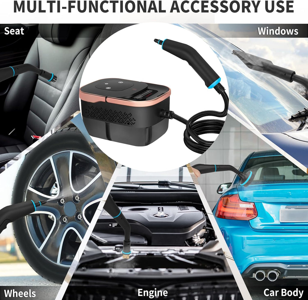 2500W Portable Handheld Steam Cleaner, High Temperature Pressurized Steam Cleaning Large Capacity