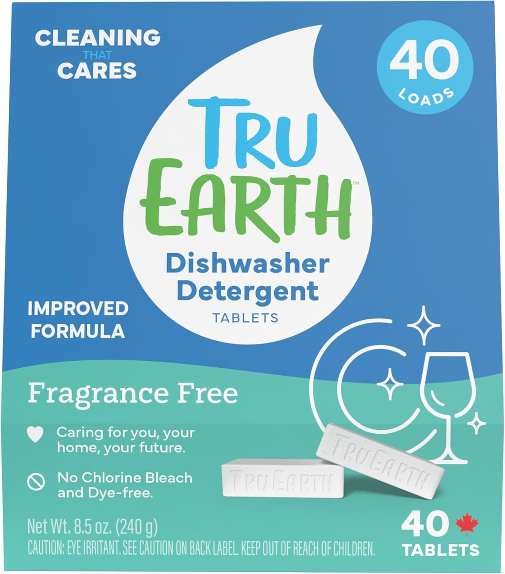 Tru Earth Dishwasher Detergent Tablets | Eco Friendly Alternative to Liquid Pods | 40 Tablets |