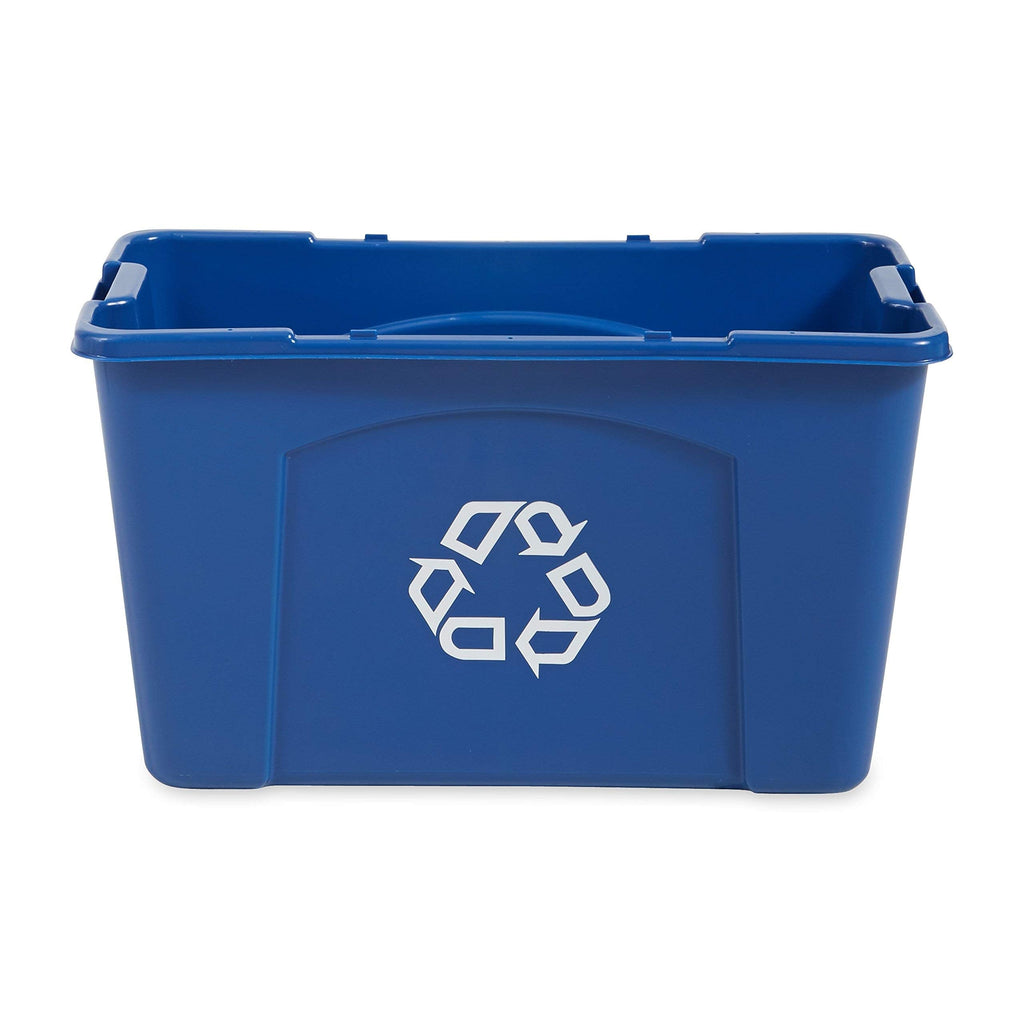 Rubbermaid Commercial Products, Recycling Bin/Box for Paper and Packaging, Stackable, 18 GAL, for