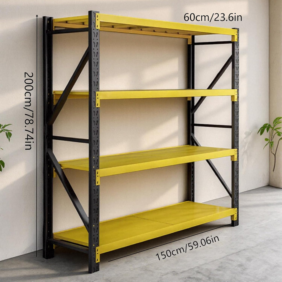 Storage Shelves Heavy Duty, Metal Garage Shelving Units, 4 Tier Storage Rack Shelf, Steel
