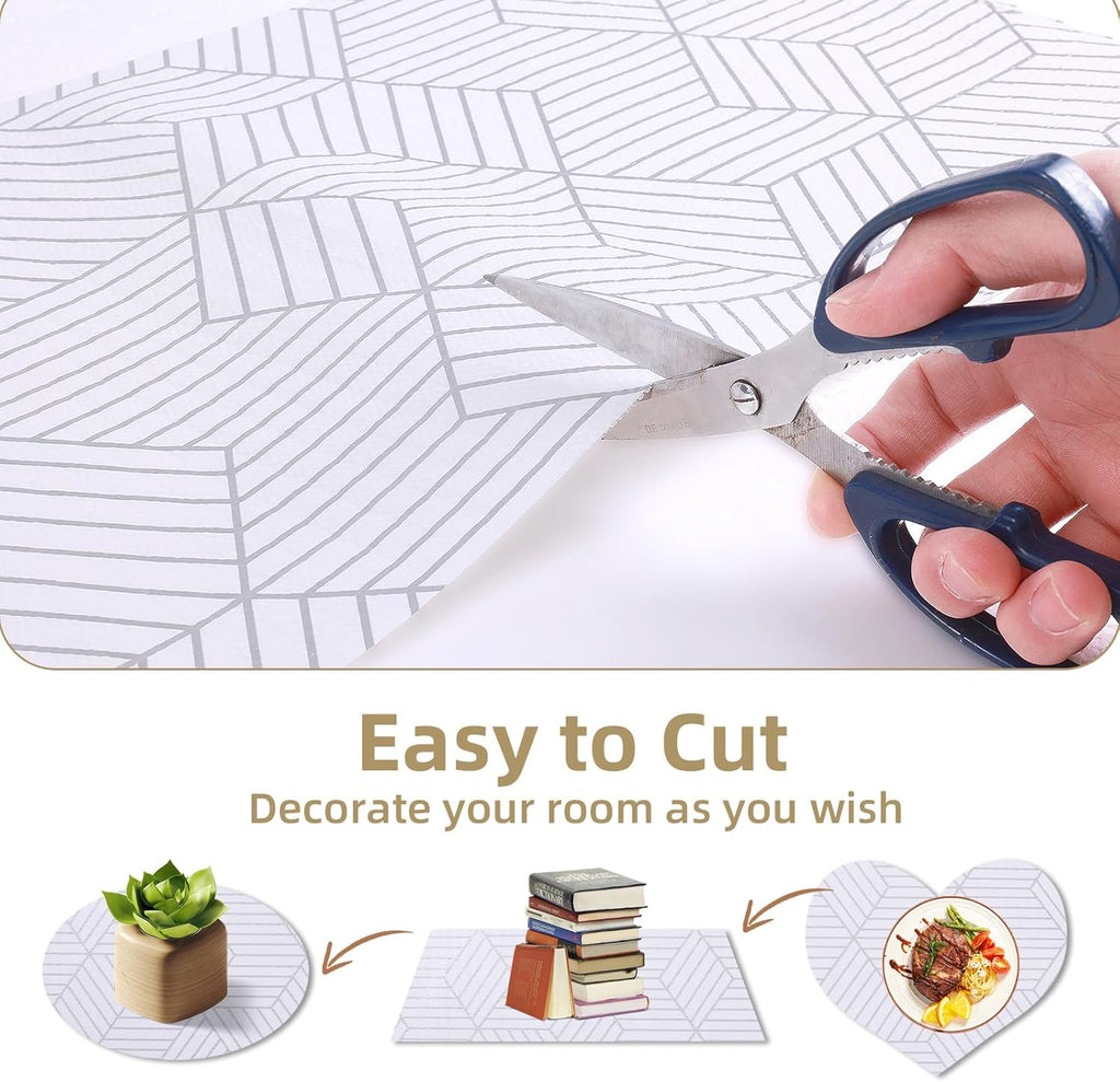 Shelf Liners for Kitchen Cabinets Non Adhesive Shelf Liner Paper Non-Slip Thickened Drawer Liner