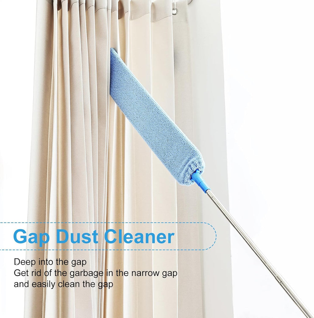 Retractable Gap Duster Cleaner Cleaning Tools with 2 Microfiber Dusting Cloths Washable Duster for