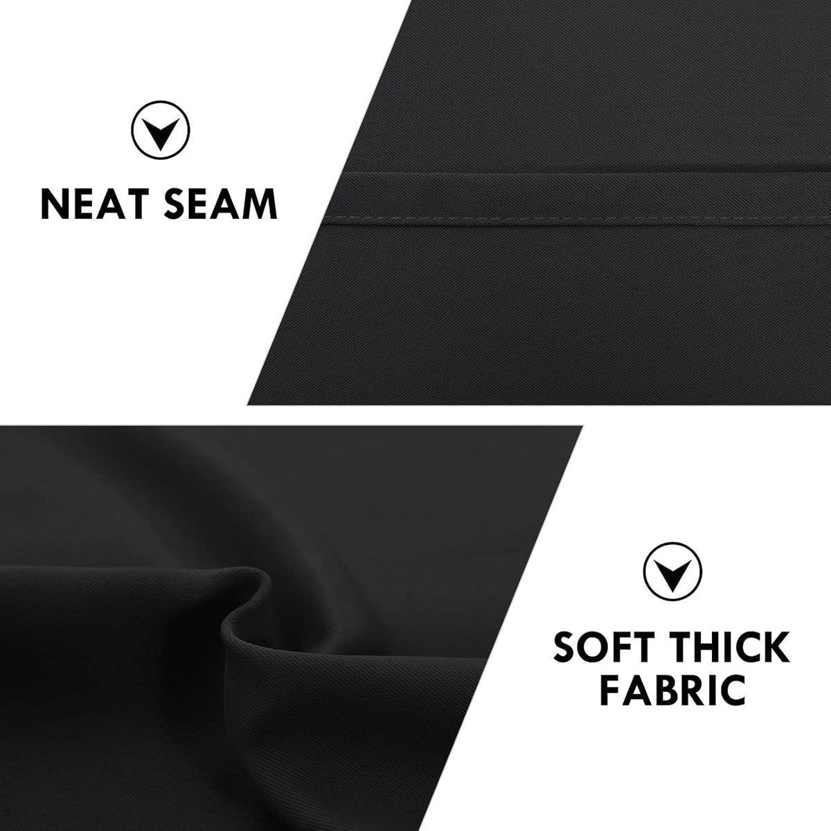 DWCN Blackout Curtains Room Darkening Thermal Insulated Bedroom Curtains Window Curtain Panels, 52