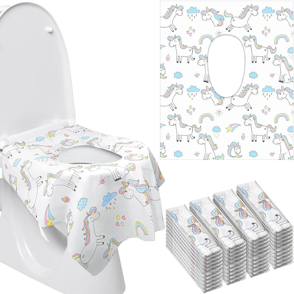 Mimorou 40 Pcs Toilet Seat Covers Disposable for Kid Toddler Extra Large Paper Potty Seat Cover