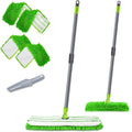 MASTERTOP Microfiber Mops for Floor Cleaning, Double-Sided Dust Mop with 4 Reusable & Washable Mop