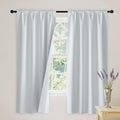 RYB HOME White Blackout Curtains for Bedroom, 100% Blackout Thermal Insulated Noise Reducing