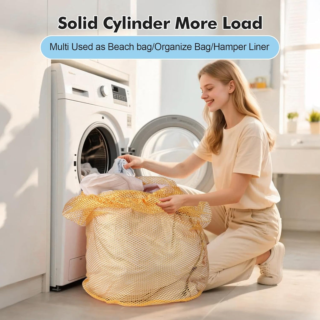 4Pcs Mesh Laundry Bags Washing Machine Mesh Wash Bags for Clothes,Underwear,Lingerie, Bed Linen