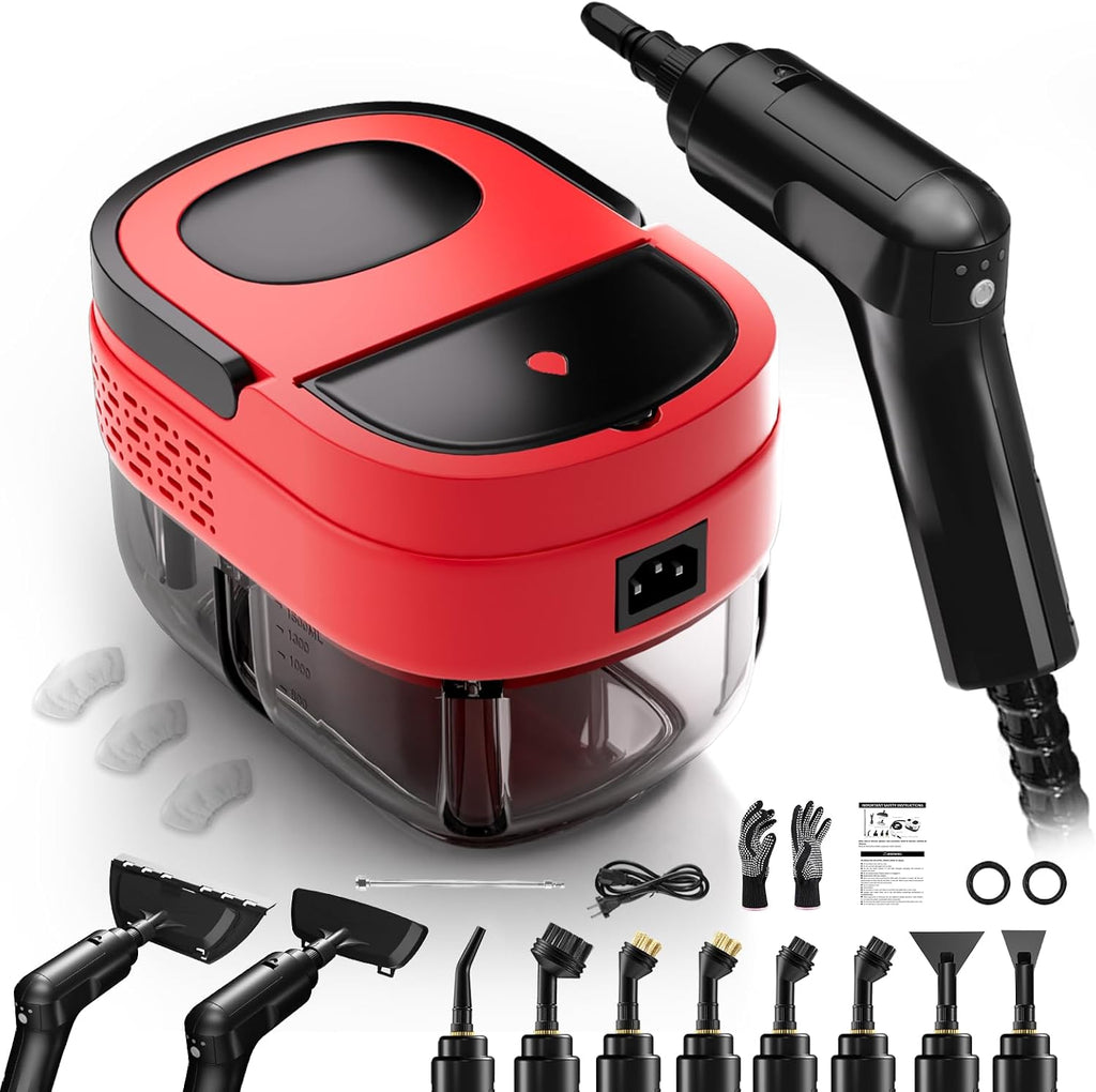 Steam Cleaner, 2500w Steamer for Cleaning, 3-Garde Adjustable Handle, 1.6L Water Tank, Steam