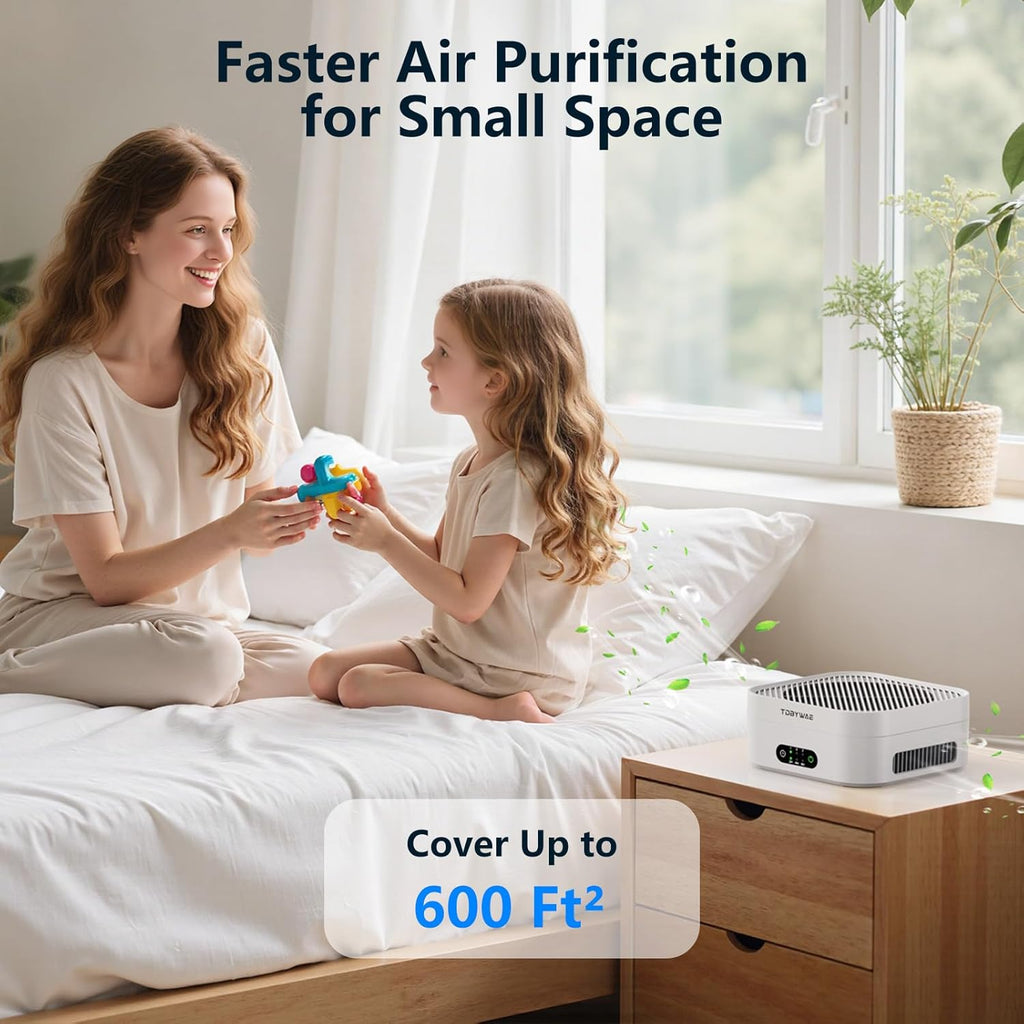 Air Purifiers for Home – True HEPA Air Purifier for Pets, Smoke & Allergies | 600 Sq Ft Coverage |