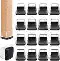 Ezprotekt 24 Pcs Chair Leg Sliders for Carpet, Square Clear Chair Glides Teflon Furniture Pads, Bar