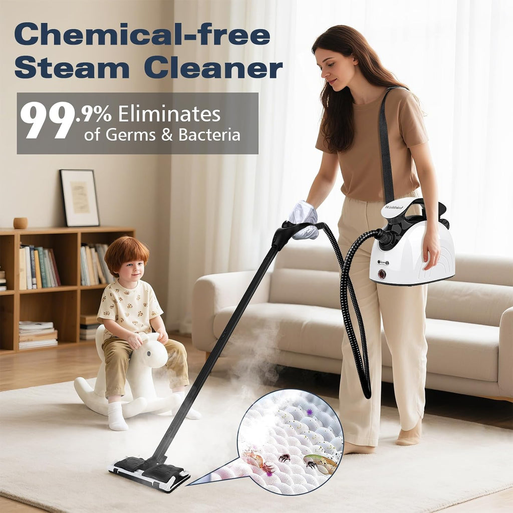 Steam Cleaner, Handheld Steamer with 21 Accessories, 248°F High-Temperature Steam for Floors