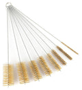 16 Inch Extra Long Pipe Cleaning Brush Set with Brass Bristles, 8 Piece Variety Pack for Auto