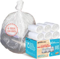 Trash Bags 8-10 Gallon, 300 Count Bulk, Clear Plastic Recycling Bags, Multi-purpose Garbage Bags