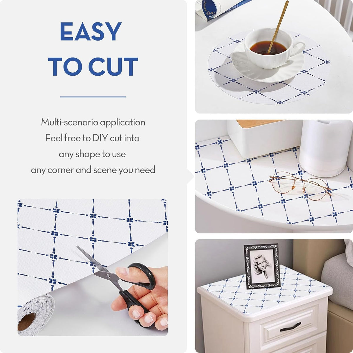 Drawer Shelf and Cabinet Liner, Thick Strong Grip,Shelf Liners Non-Adhesive Liners Protect Kitchen