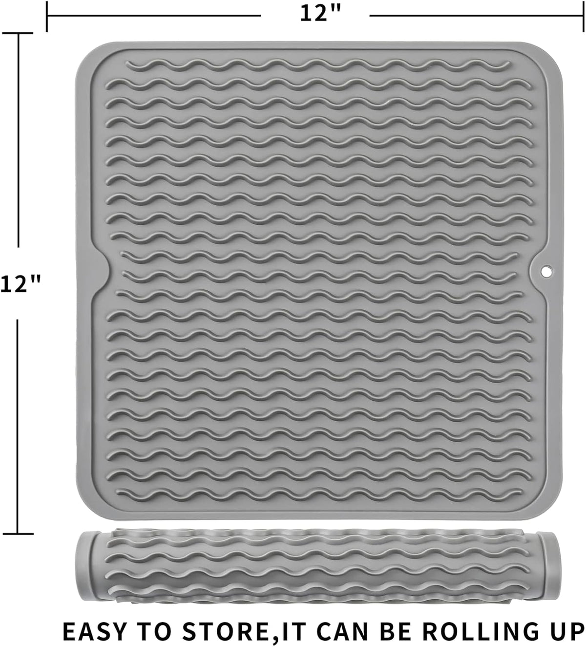 Silicone Dish Drying Mat for Multiple Usage,Easy clean,Eco-friendly,Heat-resistant Silicone Mat for