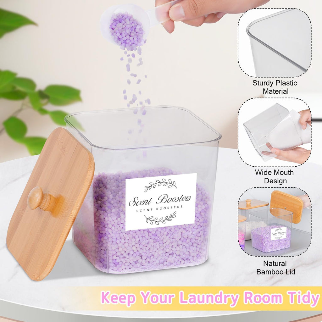 efluky 3 Pack Laundry Pods Container & Dryer Sheet Holder Set,Clear Laundry Room Organization