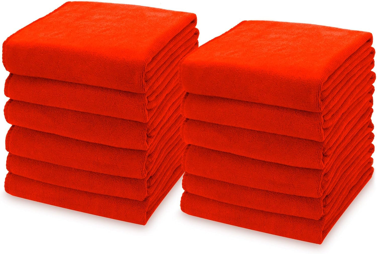 kimteny 13x28 Inches Kitchen Cloth Dish Towels, 400 GSM Premium Dishcloths, Super Absorbent Coral