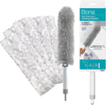 Bona High Performance Dusting System - 1 Compact Handle, 5 Disposable Dusters, & 1 Reusable Duster