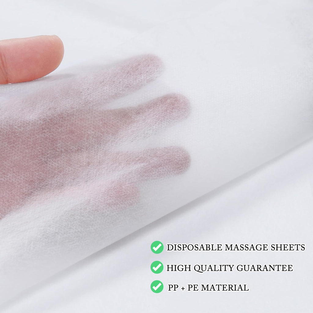 100 Pcs Disposable Bed Sheets 31" x 71" Massage Table Sheets Non Woven Fabric SPA Bed Cover