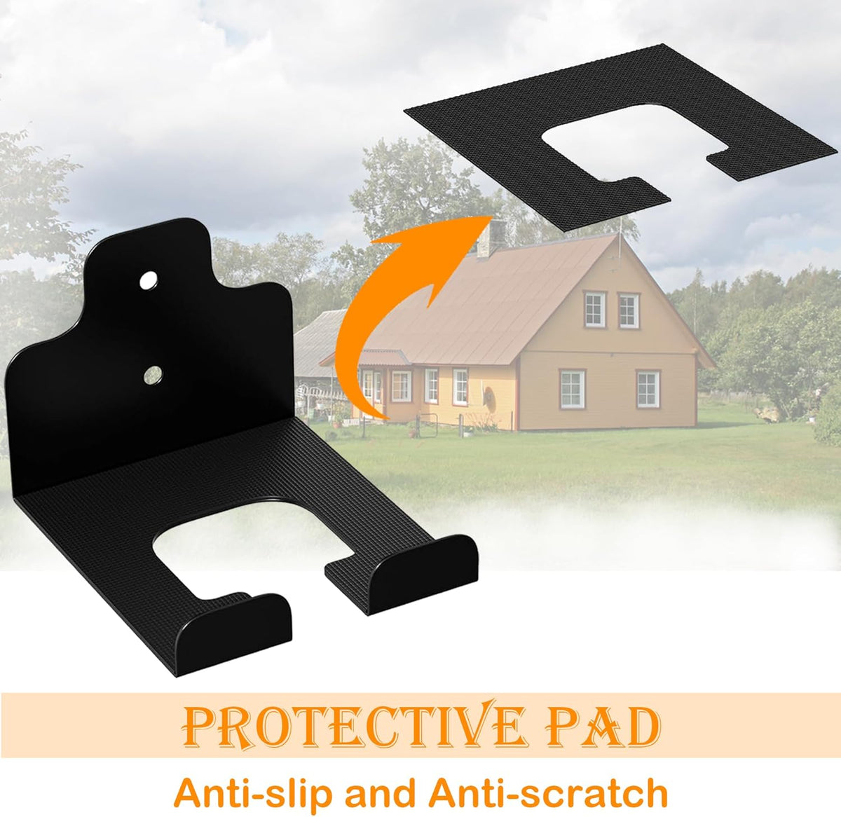Garage Organizer Trimmer Rack, Wall Mounted Tool Hanger for Grass Trimmer, Hedge Trimmer, Weed