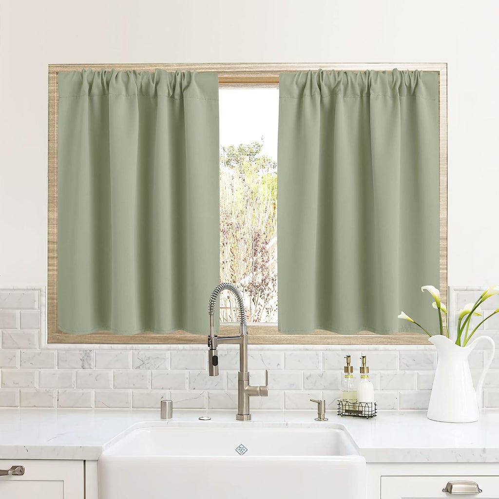 RYB HOME RV Camper Door Window Curtains -Blackout Privacy Curtains & Drapes for Bathroom Bedroom